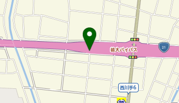岐大バイパス 下川手IC 下り 入口の地図画像