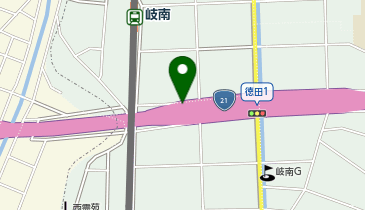 岐大バイパス 徳田IC 上り 出口の地図画像