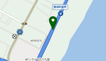 九十九里有料道路 真亀IC 上り 出口の地図画像