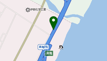 九十九里有料道路 真亀IC 下り 出口の地図画像