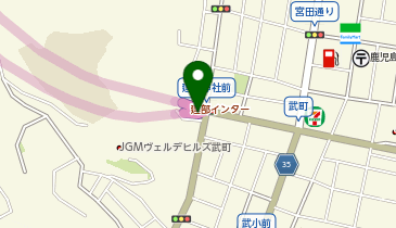 鹿児島東西道路 建部IC 上り 入口の地図画像