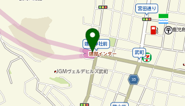 鹿児島東西道路 建部IC 下り 出口の地図画像