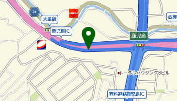 南九州西回り自動車道(無料区間) 鹿児島IC 上り 入口の地図画像