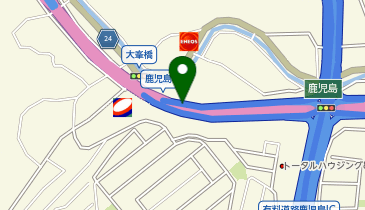 南九州西回り自動車道(無料区間) 鹿児島IC 下り 出口の地図画像