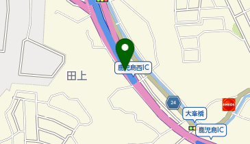 南九州西回り自動車道(無料区間) 鹿児島西IC 上り 出口の地図画像