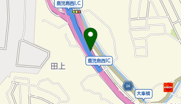 南九州西回り自動車道(無料区間) 鹿児島西IC 下り 入口の地図画像