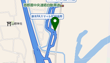 首都圏中央連絡自動車道(茅ヶ崎-大栄) 厚木PAスマートIC 内回り 入口の地図画像