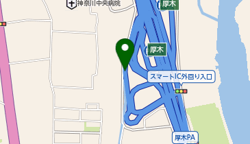 首都圏中央連絡自動車道(茅ヶ崎-大栄) 厚木PAスマートIC 外回り 入口の地図画像