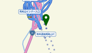 首都圏中央連絡自動車道(茅ヶ崎-大栄) 高尾山IC 内回り 入口の地図画像