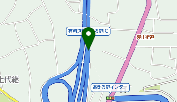 首都圏中央連絡自動車道(茅ヶ崎-大栄) あきる野IC 内回り 出口の地図画像