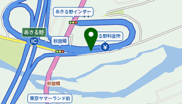 首都圏中央連絡自動車道(茅ヶ崎-大栄) あきる野IC 内回り 入口の地図画像