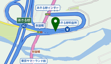 首都圏中央連絡自動車道(茅ヶ崎-大栄) あきる野IC 外回り 入口の地図画像