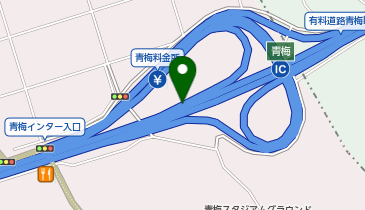 首都圏中央連絡自動車道(茅ヶ崎-大栄) 青梅IC 外回り 出口の地図画像