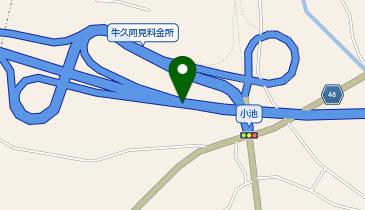 首都圏中央連絡自動車道(茅ヶ崎-大栄) 牛久阿見IC 内回り 出口の地図画像