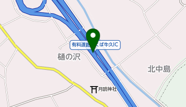 首都圏中央連絡自動車道(茅ヶ崎-大栄) つくば牛久IC 内回り 出口の地図画像