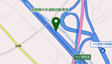 首都圏中央連絡自動車道(茅ヶ崎-大栄) つくば牛久IC 外回り 出口の地図画像