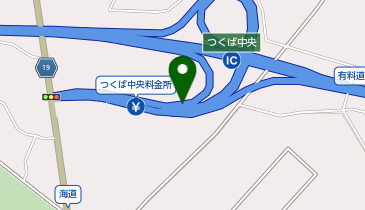 首都圏中央連絡自動車道(茅ヶ崎-大栄) つくば中央IC 内回り 入口の地図画像