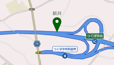 首都圏中央連絡自動車道(茅ヶ崎-大栄) つくば中央IC 外回り 出口の地図画像