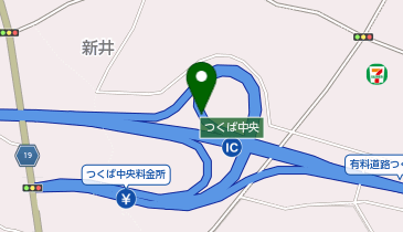首都圏中央連絡自動車道(茅ヶ崎-大栄) つくば中央IC 外回り 入口の地図画像