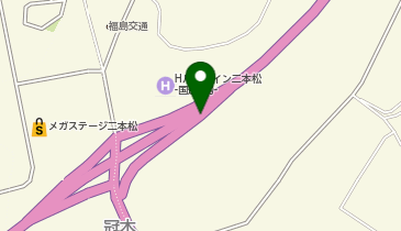 二本松バイパス 冠木ミニIC 上り 出口の地図画像