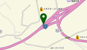 二本松バイパス 冠木ミニIC 下り 出口の地図画像