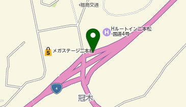 二本松バイパス 冠木ミニIC 下り 入口の地図画像