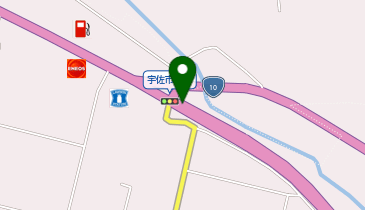 宇佐道路 宇佐市山下交差点 下り 入口の地図画像