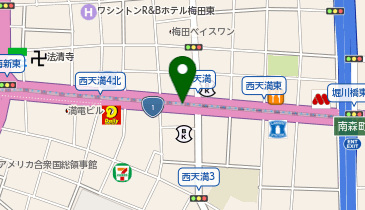 新御堂筋 南森町 下り 入口の地図画像