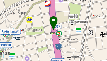 新御堂筋 豊崎 下り 入口の地図画像