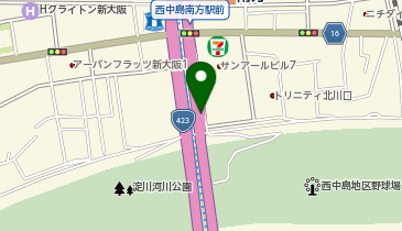 新御堂筋 西中島 上り 入口の地図画像