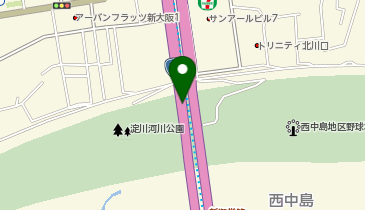 新御堂筋 西中島 下り 出口の地図画像