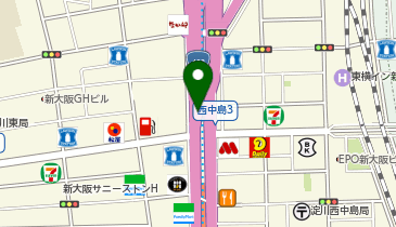 新御堂筋 新大阪駅 下り 出口の地図画像