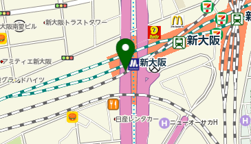 新御堂筋 新大阪駅 下り 入口の地図画像