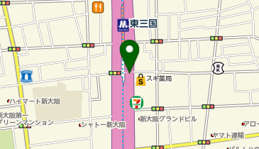 新御堂筋 東三国(南) 上り 入口の地図画像