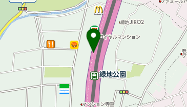 新御堂筋 緑地公園 下り 入口の地図画像