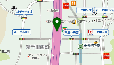 新御堂筋 千里IC 上り 出口の地図画像