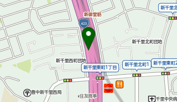 新御堂筋 新千里 下り 入口の地図画像