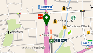 新御堂筋 萱野北 上り 出口の地図画像