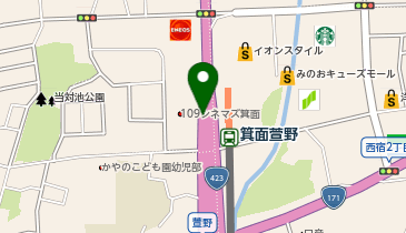 新御堂筋 萱野北 下り 入口の地図画像