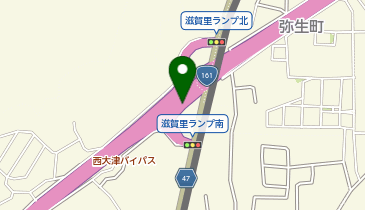 西大津バイパス 滋賀里 下り 出口の地図画像