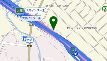 名四国道 大高IC(県道23) 上り 入口の地図画像