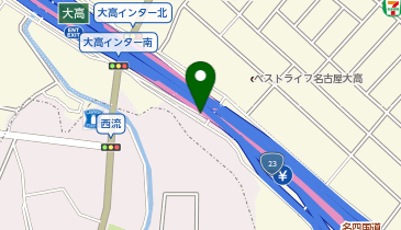 名四国道 大高IC(県道23) 下り 出口の地図画像
