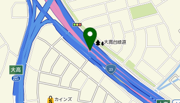 名四国道 大高IC(県道23) 下り 入口の地図画像