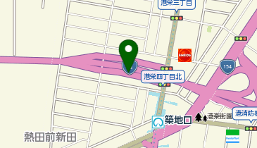 名四国道 築地口IC 下り 入口の地図画像