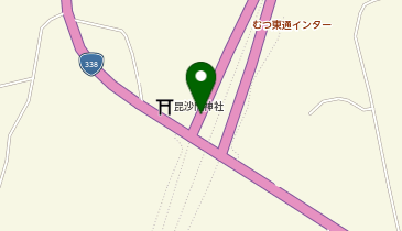 下北半島縦貫道路 むつ東通IC 上り 入口の地図画像