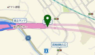 鹿児島東西道路 田上IC 上り 出口の地図画像