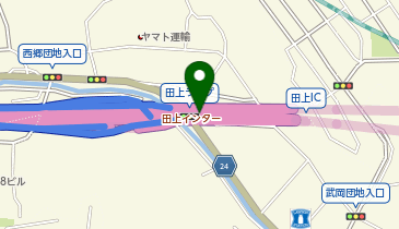 鹿児島東西道路 田上IC 下り 入口の地図画像