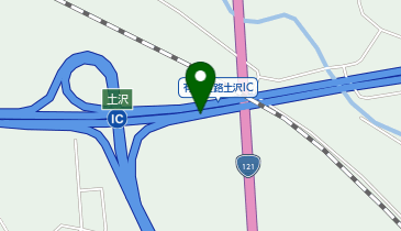 日光宇都宮道路 土沢IC 下り 出口の地図画像