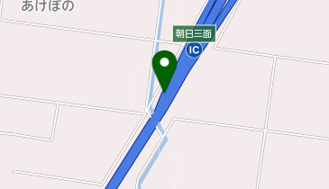 日本海東北自動車道(無料区間) 朝日三面IC 下り 出口の地図画像