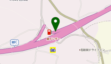 名阪国道 関IC 上り 入口の地図画像